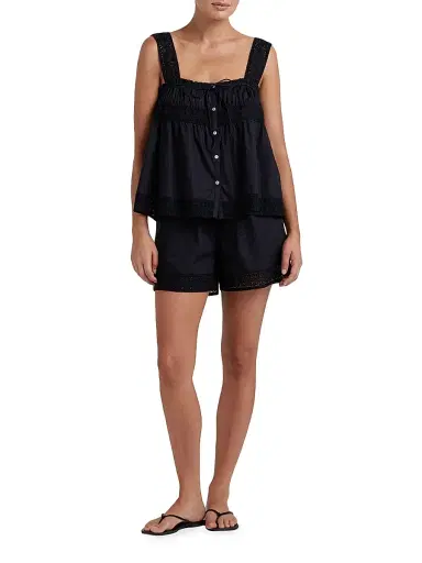 Peony Women's Tapestry Summer Cami Top - Noir | Thumbnail 2