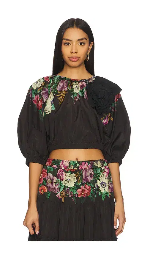 Sea Viktoria Print Bubble Cropped Top