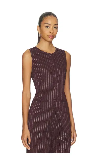 SIMONMILLER Sabine Pinstripe Vest | Thumbnail 2 SIMONMILLER Sabine Pinstripe Vest | Thumbnail 2