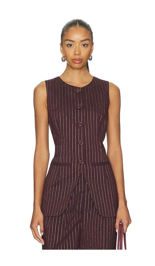 SIMONMILLER Sabine Pinstripe Vest