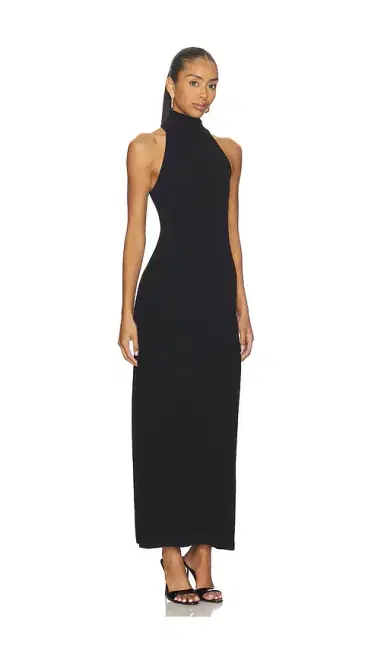 ENZA COSTA Knit Halter Turtleneck Fluid Dress | Thumbnail 2 ENZA COSTA Knit Halter Turtleneck Fluid Dress | Thumbnail 2