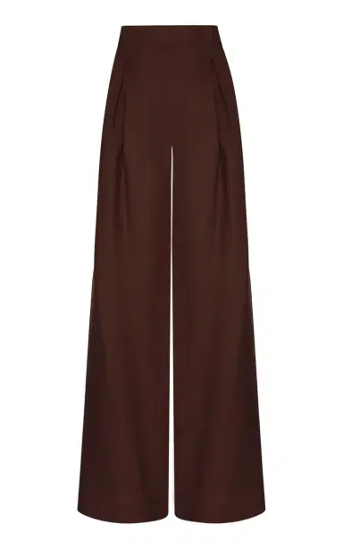 ANDRES OTALORA Desperte Pleated Linen Wide-Leg Pants | Thumbnail 1