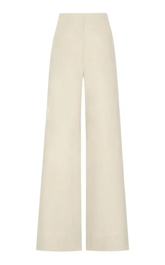 El Sol Mid-Rise Linen Wide-Leg Pants