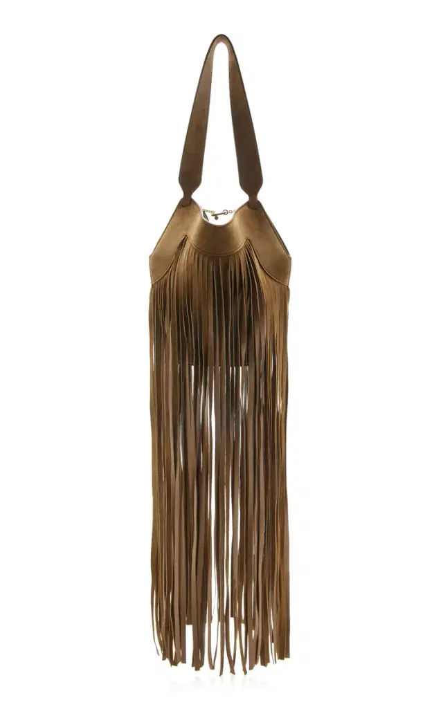 Khaite Lotus Nano Fringed Suede Tote Bag