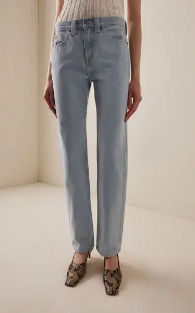 Khaite Farley Rigid Mid-Rise Straight-Leg Jeans | Thumbnail 3 Khaite Farley Rigid Mid-Rise Straight-Leg Jeans | Thumbnail 3