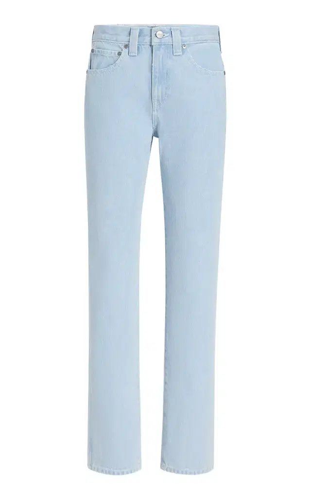 Khaite Farley Rigid Mid-Rise Straight-Leg Jeans