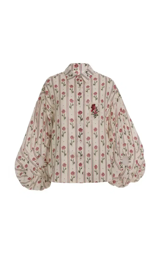 Agar Puff-Sleeve Top