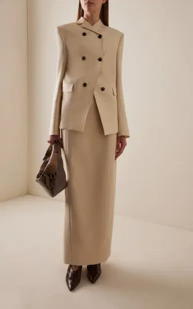 Khaite Lyle Mixed Crepe Maxi Skirt | Thumbnail 2 Khaite Lyle Mixed Crepe Maxi Skirt | Thumbnail 2