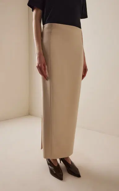 Khaite Lyle Mixed Crepe Maxi Skirt | Thumbnail 3 Khaite Lyle Mixed Crepe Maxi Skirt | Thumbnail 3