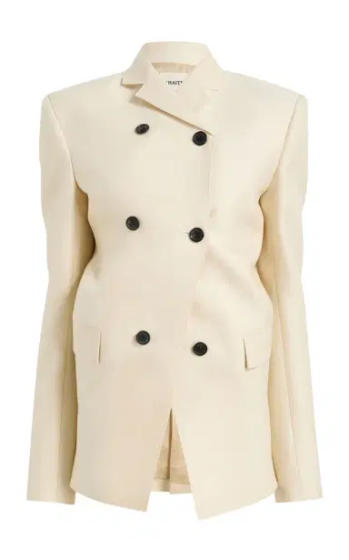 Khaite Rolo Draped Wool-Silk Cady Jacket | Thumbnail 5 Khaite Rolo Draped Wool-Silk Cady Jacket | Thumbnail 5