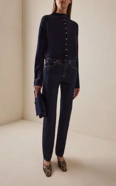 Khaite Finley Rigid Mid-Rise Slim-Leg Jeans | Thumbnail 2 Khaite Finley Rigid Mid-Rise Slim-Leg Jeans | Thumbnail 2