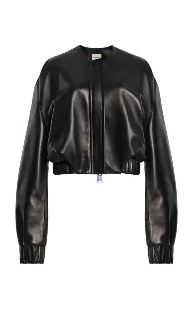 Khaite Cordan Plonge Leather Bomber Jacket | Thumbnail 2