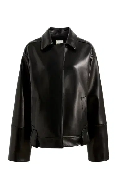 Khaite Alder Plonge Leather Jacket | Thumbnail 3 Khaite Alder Plonge Leather Jacket | Thumbnail 3