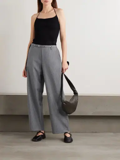 Deiji Studios Belted Pinstriped Wool Pants | Thumbnail 2 Deiji Studios Belted Pinstriped Wool Pants | Thumbnail 2