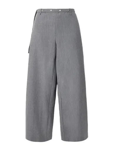 Deiji Studios Belted Pinstriped Wool Pants | Thumbnail 1 Deiji Studios Belted Pinstriped Wool Pants | Thumbnail 1