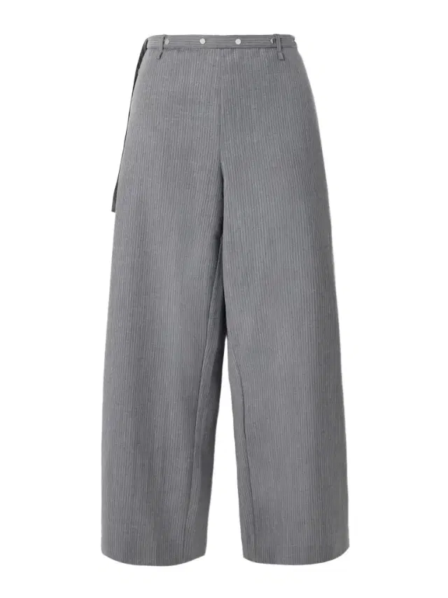 Belted Pinstriped Wool Pants