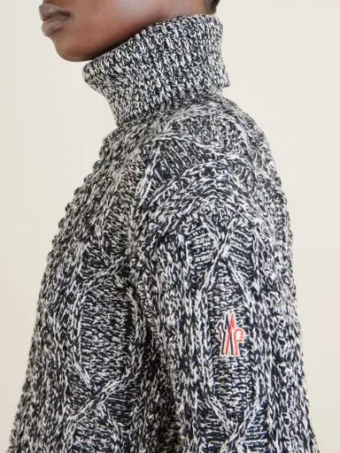 Moncler Grenoble Cable-knit Wool-blend Turtleneck Sweater | Thumbnail 5 Moncler Grenoble Cable-knit Wool-blend Turtleneck Sweater | Thumbnail 5