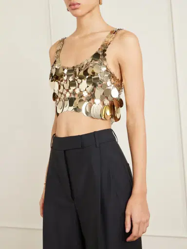 Rabanne Cropped Chainmail Top | Thumbnail 3 Rabanne Cropped Chainmail Top | Thumbnail 3