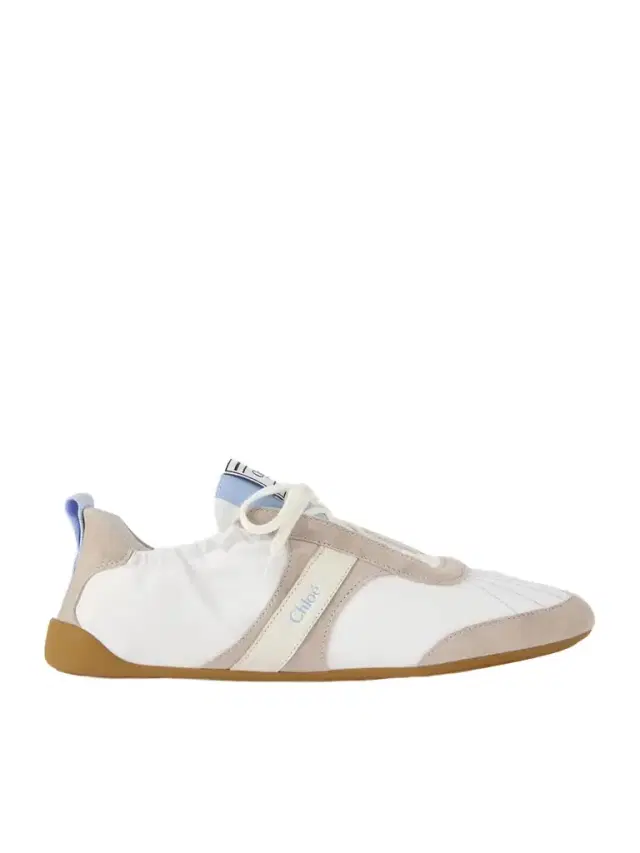 Chloé Kick Suede-trimmed Leather Sneakers