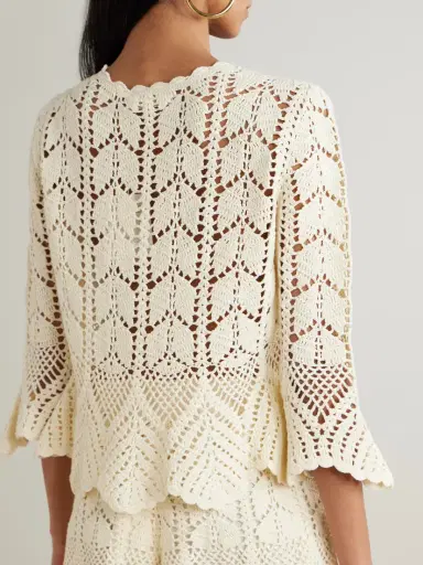 Zimmermann Awaken Scalloped Crocheted Cotton Top | Thumbnail 3