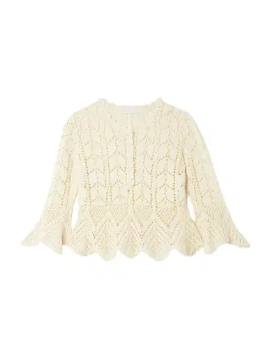 Zimmermann Awaken Scalloped Crocheted Cotton Top | Thumbnail 1