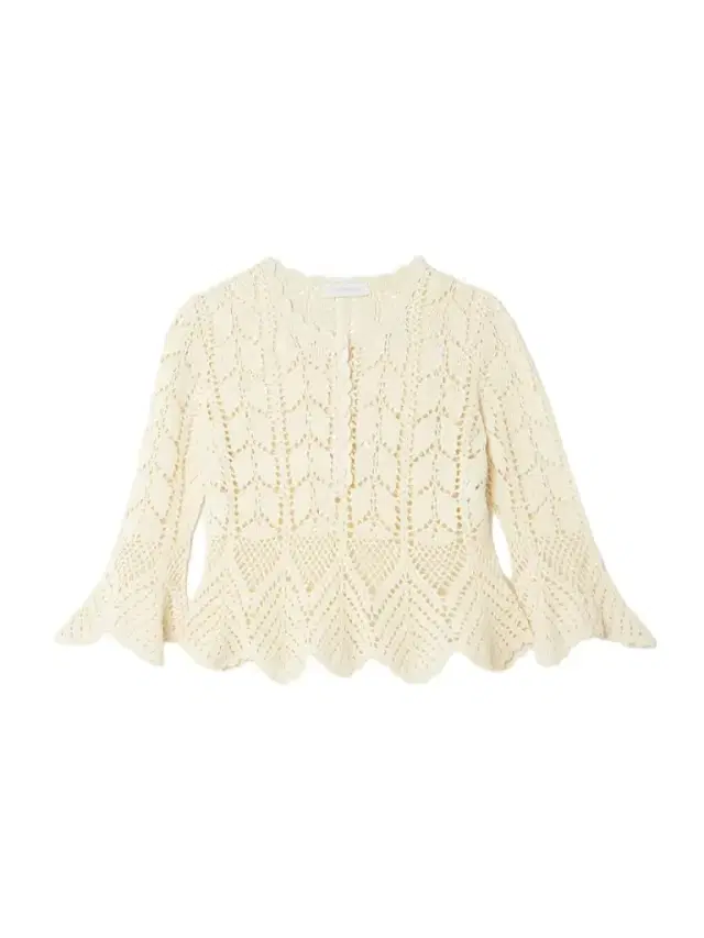 Awaken Scalloped Crocheted Cotton Top