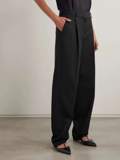 TOTEME Pleated Twill Straight-leg Pants | Thumbnail 3 TOTEME Pleated Twill Straight-leg Pants | Thumbnail 3
