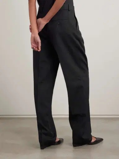 TOTEME Pleated Twill Straight-leg Pants | Thumbnail 4 TOTEME Pleated Twill Straight-leg Pants | Thumbnail 4