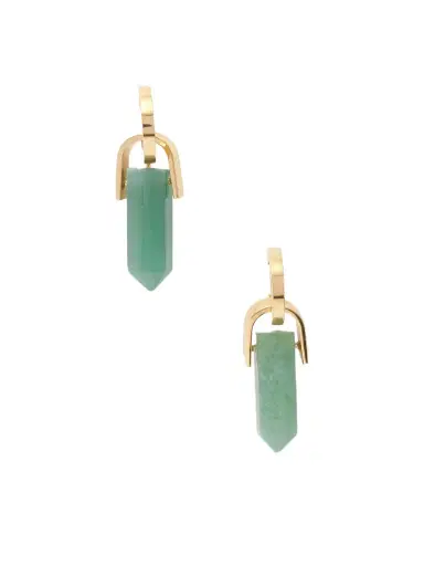 La DoubleJ Pillar Gold-plated Aventurine Earrings | Thumbnail 1 La DoubleJ Pillar Gold-plated Aventurine Earrings | Thumbnail 1