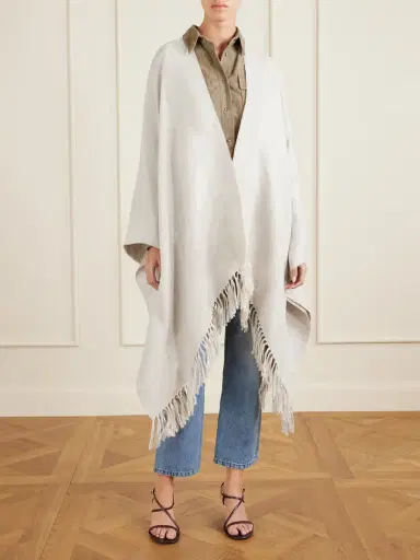 Brunello Cucinelli Fringed Linen-blend Scarf | Thumbnail 2 Brunello Cucinelli Fringed Linen-blend Scarf | Thumbnail 2