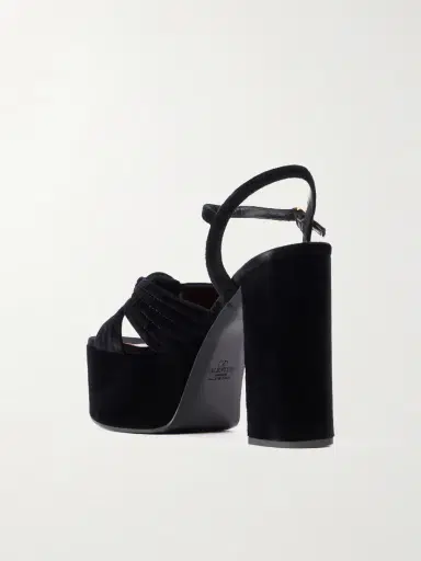 Valentino Garavani Crasher 125 Velvet Platform Sandals | Thumbnail 3