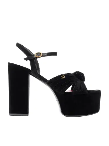Valentino Garavani Crasher 125 Velvet Platform Sandals | Thumbnail 1