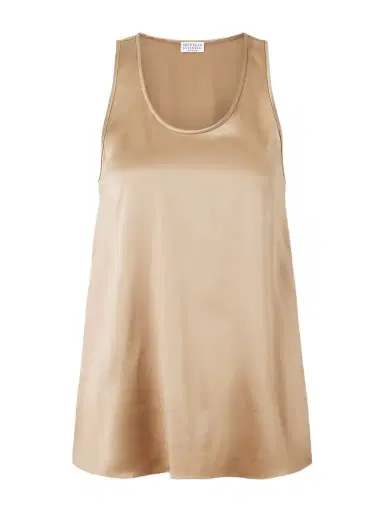 Brunello Cucinelli Silk-blend Satin Top | Thumbnail 1