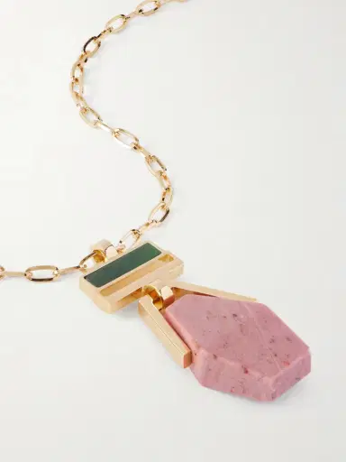 La DoubleJ Bridge Portal Gold-plated, Thulite And Zoisite Necklace | Thumbnail 4 La DoubleJ Bridge Portal Gold-plated, Thulite And Zoisite Necklace | Thumbnail 4
