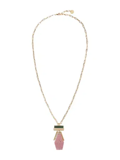 La DoubleJ Bridge Portal Gold-plated, Thulite And Zoisite Necklace | Thumbnail 1 La DoubleJ Bridge Portal Gold-plated, Thulite And Zoisite Necklace | Thumbnail 1