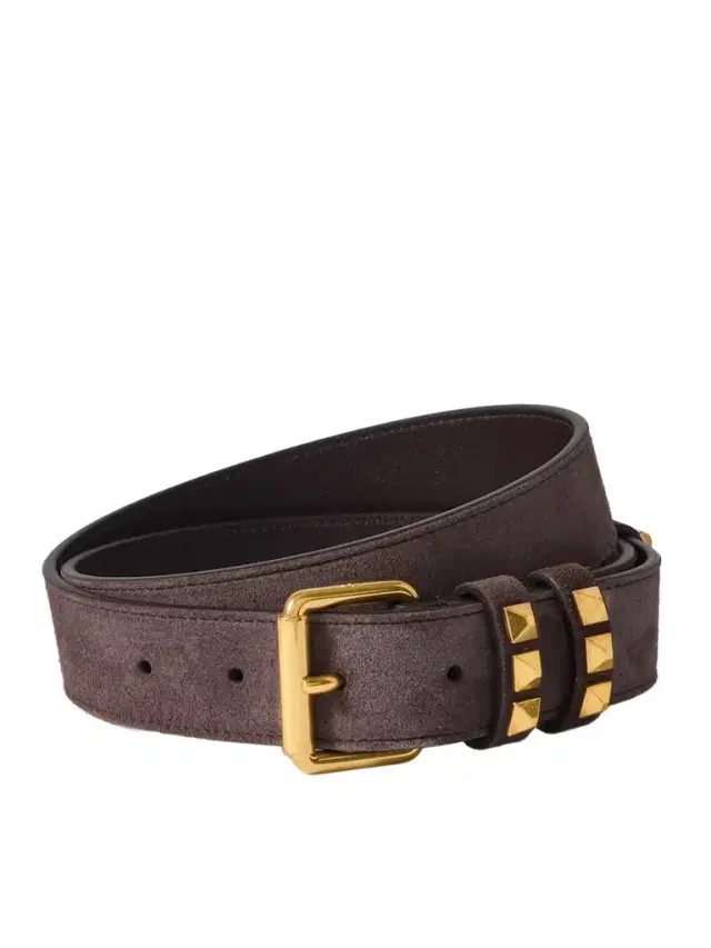 Embellished Suede Belt