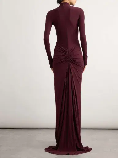Alaïa Jersey Mock-neck Gown | Thumbnail 3