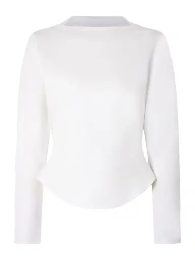 Alaïa Asymmetric Cotton-blend Jersey Top | Thumbnail 1 Alaïa Asymmetric Cotton-blend Jersey Top | Thumbnail 1