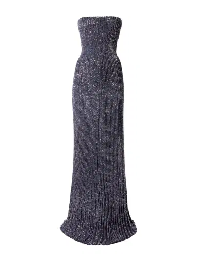 Alaïa Strapless Sequin-embellished Metallic Ribbed-knit Gown | Thumbnail 1 Alaïa Strapless Sequin-embellished Metallic Ribbed-knit Gown | Thumbnail 1