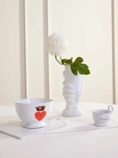 Astier De Villatte + John Derian Crowned Heart Ceramic Bowl | Thumbnail 2