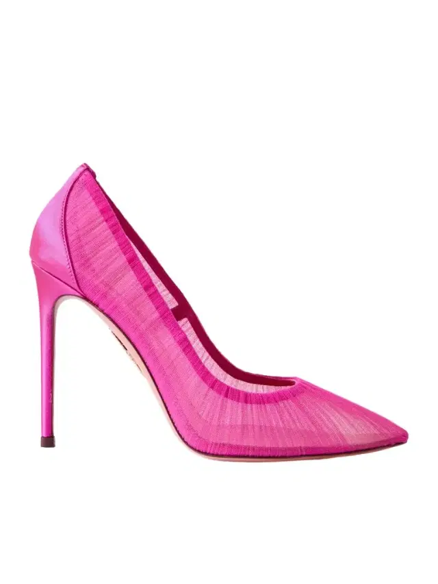 Voile 105 Pleated Satin-trimmed Tulle Pumps
