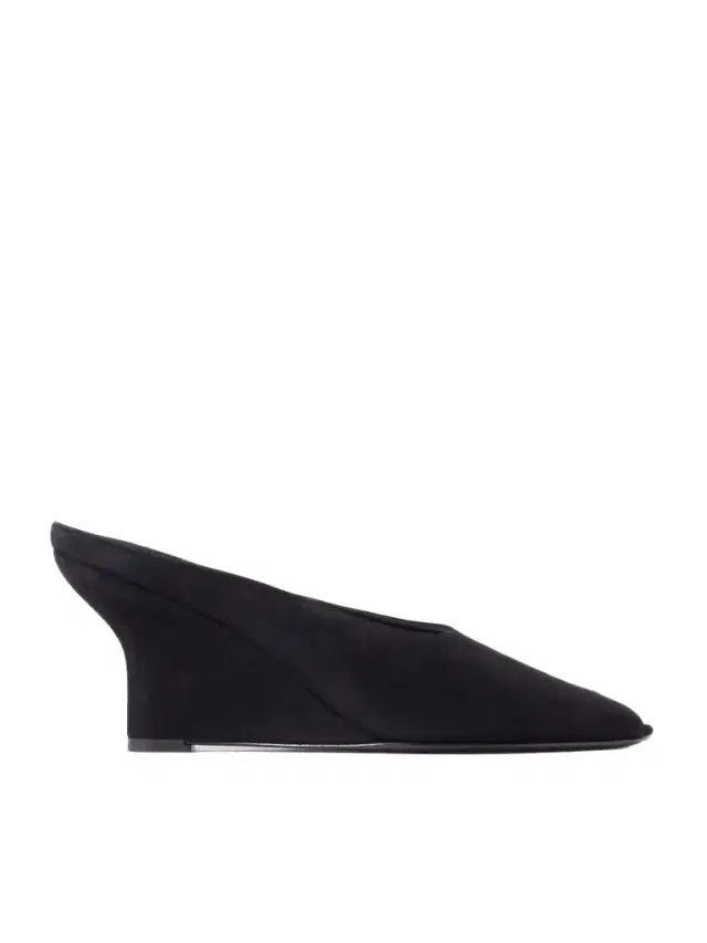 Velvet Wedge Mules