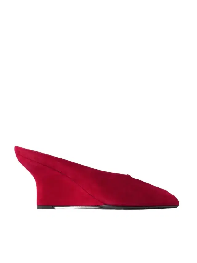 Velvet Wedge Mules