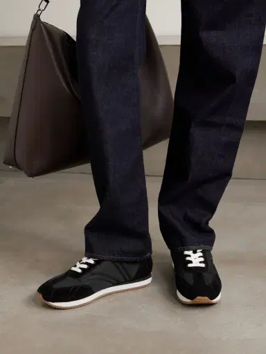 TOTEME Sport Suede-trimmed Shell Sneakers | Thumbnail 2 TOTEME Sport Suede-trimmed Shell Sneakers | Thumbnail 2