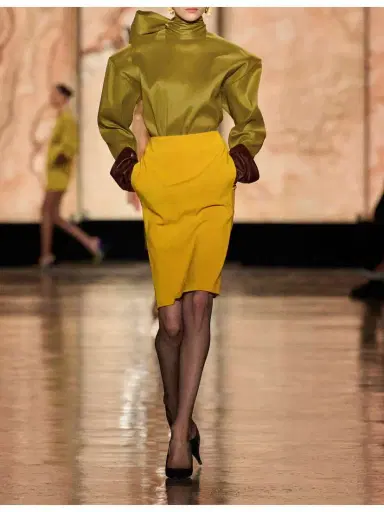 Saint Laurent Scarf-detailed Silk-blend Organza Blouse | Thumbnail 5