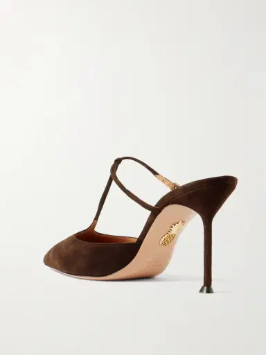 Aquazzura Sorbonne 85 Suede Mules | Thumbnail 3 Aquazzura Sorbonne 85 Suede Mules | Thumbnail 3