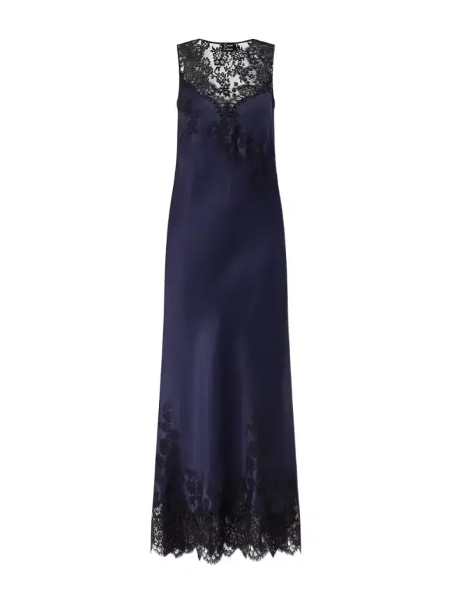 Lace-trimmed Silk-satin Nightdress