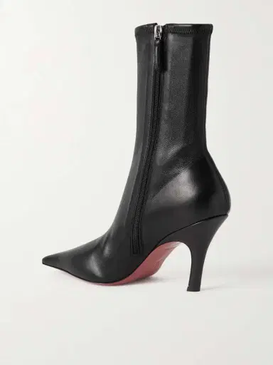 Amina Muaddi Jamie Leather Ankle Boots | Thumbnail 3