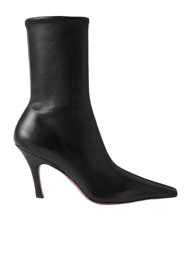 Amina Muaddi Jamie Leather Ankle Boots | Thumbnail 1