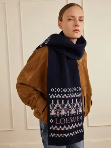 Loewe Sequin-embellished Fair Isle Wool-blend Scarf | Thumbnail 2 Loewe Sequin-embellished Fair Isle Wool-blend Scarf | Thumbnail 2